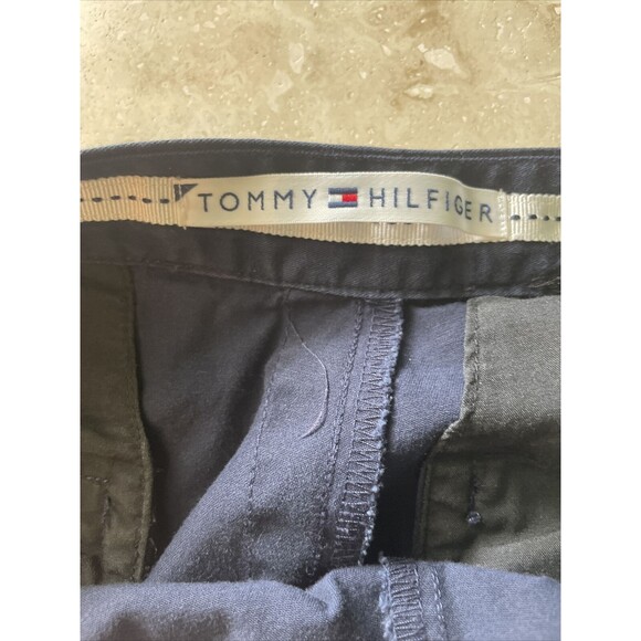 🌸 Tommy Hilfiger Navy Capris with Floral Hem Detail – Approx. Size 6 - Picture 10 of 11
